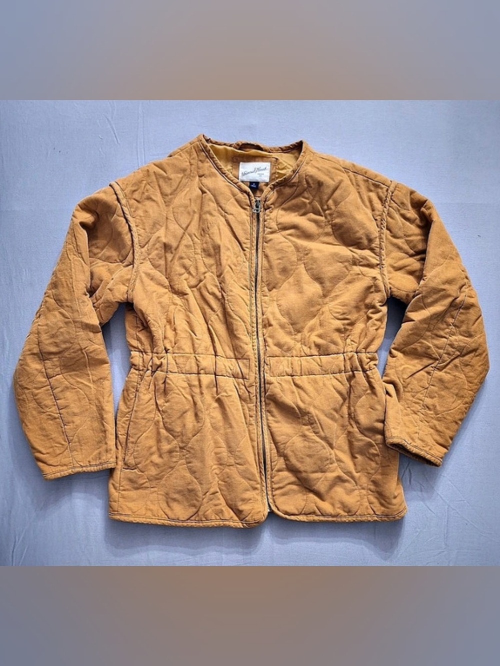 Universal Thread Women's Quilted Corduroy Jacket Mustard Brown Medium